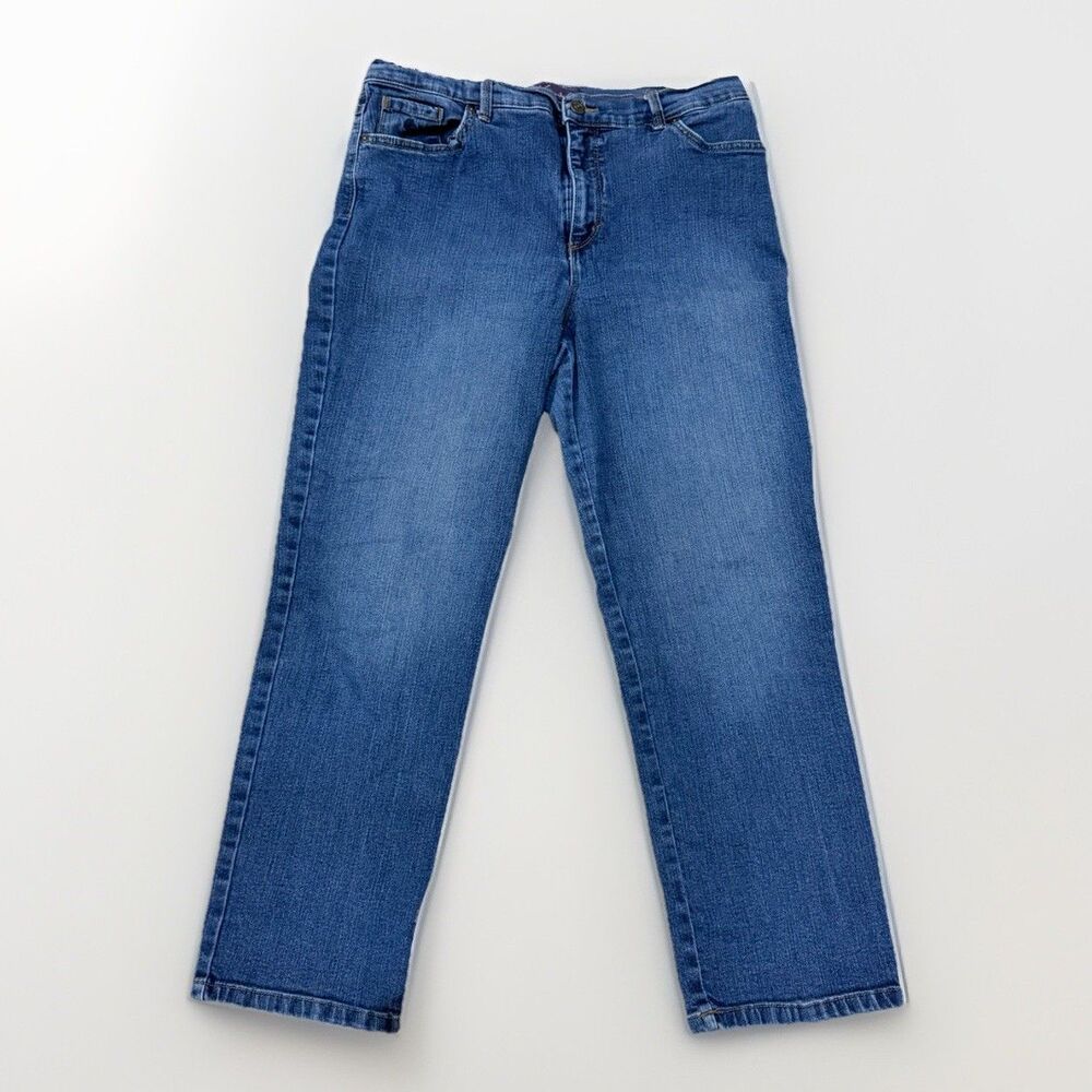 Gloria Vanderbilt Amanda Jeans Womens 14 Short Petite Blue High Rise Denim